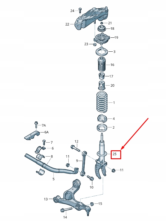 фото №2, Audi q7 4l передняя часть left gas shock абсорбер 7l8413031k