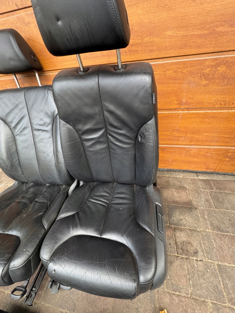 фото №10, Passat b6 сидіння шкіряний чорні шкіра anglik лівий правий заднє сидіння sedan