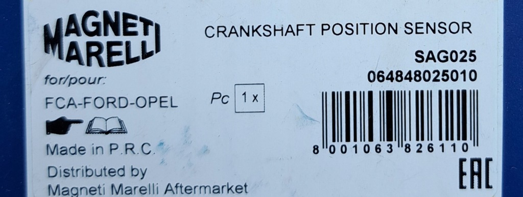 фото №9, Датчик положение вала коленчатого pasuje do: fiat 500, 500l, 500x, dobl