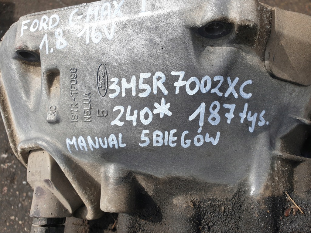 фото №8, Коробка передач передач механическая 5 передач ford c-max 1.8 16v 3m5r7002xc