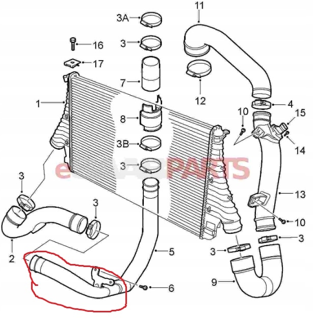 Пабтрубок  труба воздухозаборник интеркулер 1.8t 2.0t b207 воздуха saab 9-3 93 12787693 с Разборки