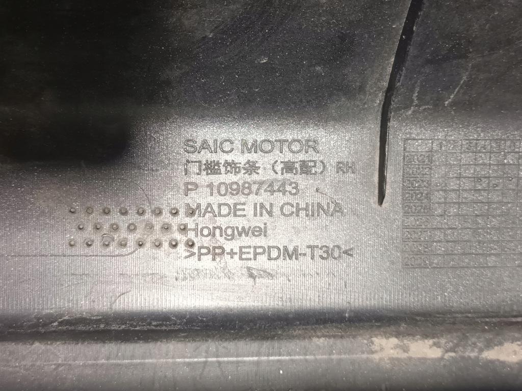 фото №10, Молдинг поріг права mg4 поріг правий