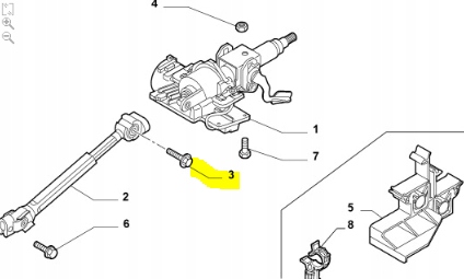 фото №8, Болт системи кермовий fiat grande punto оригінальний номер 51705407