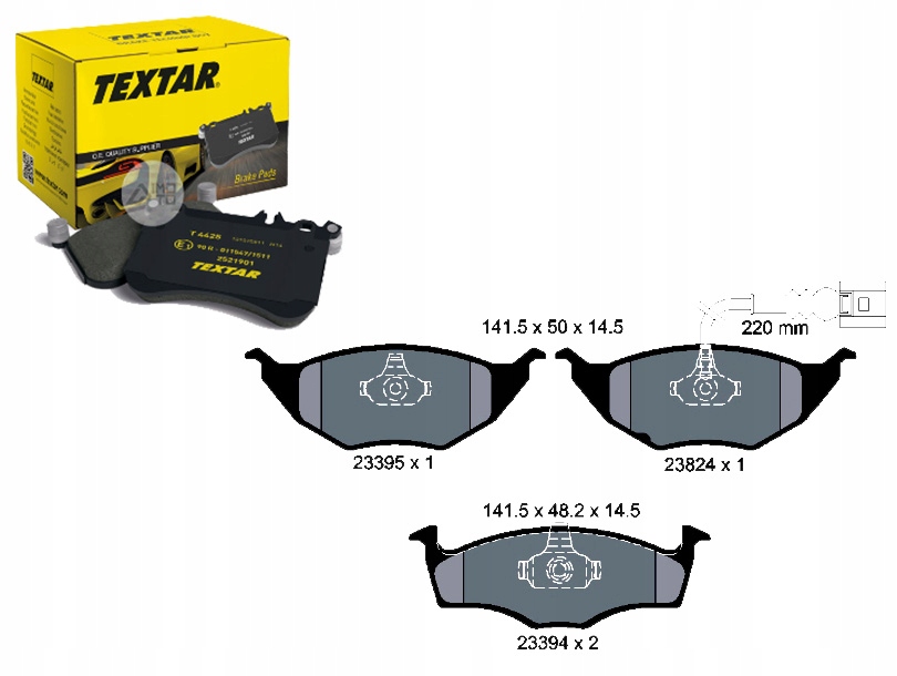 фото №1, Тормозные колодки тормозные audi перед a2 1,2 tdi 01-05 texta
