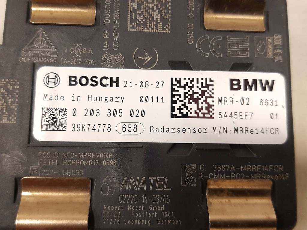 фото №2, Датчик радар acc 5a45ef7 bmw 1 f40 2 f44