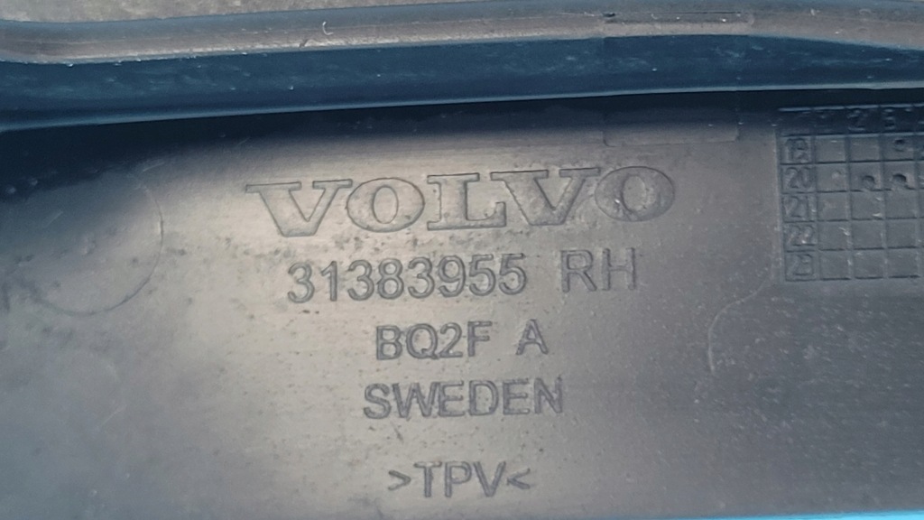 Volvo xc90 2 20r брызговик правый  перед 31383955 Оригинал