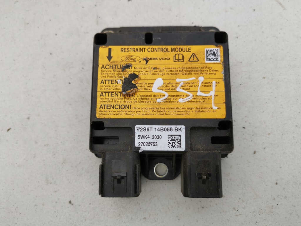 фото №1, Модуль подушка безпеки датчик подушок 2s6t14b056bk ford