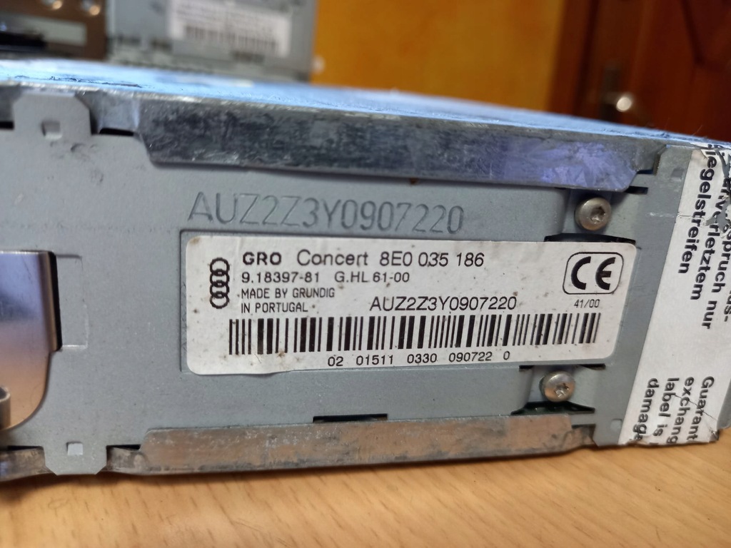 фото №3, Радио радиопроигрыватель cd rds 8e0035186 audi a4 b6 00-05