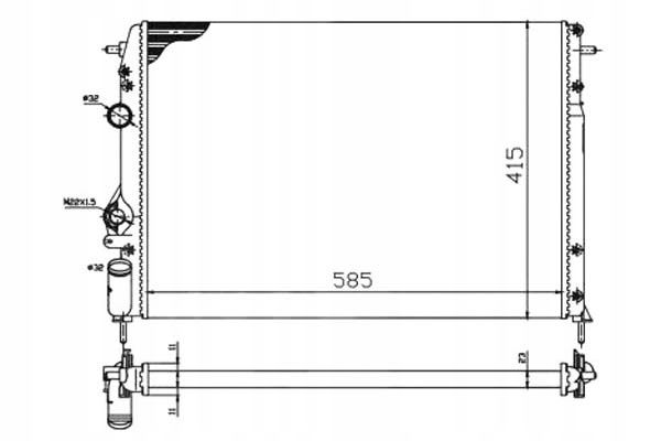 фото №1, Depo радіатор dacia logan depo