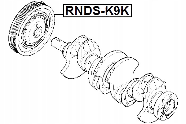 фото №2, Febest колесо трос тяга we вала коленчатого renault logan 2005-2013