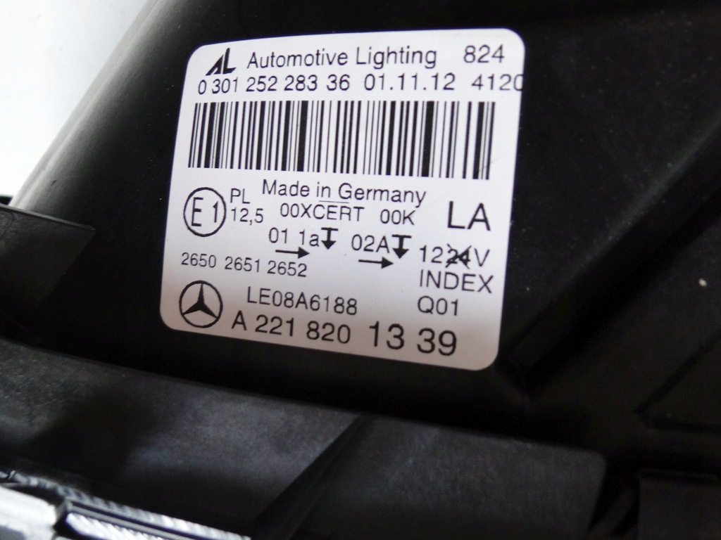 фото №10, Mercedes s 221 w221 lift лампа левая bi-xenon ночь