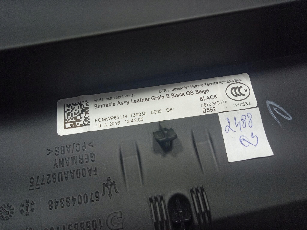 фото №7, Maserati levante защита панели козырёк приборы кожа 670043348