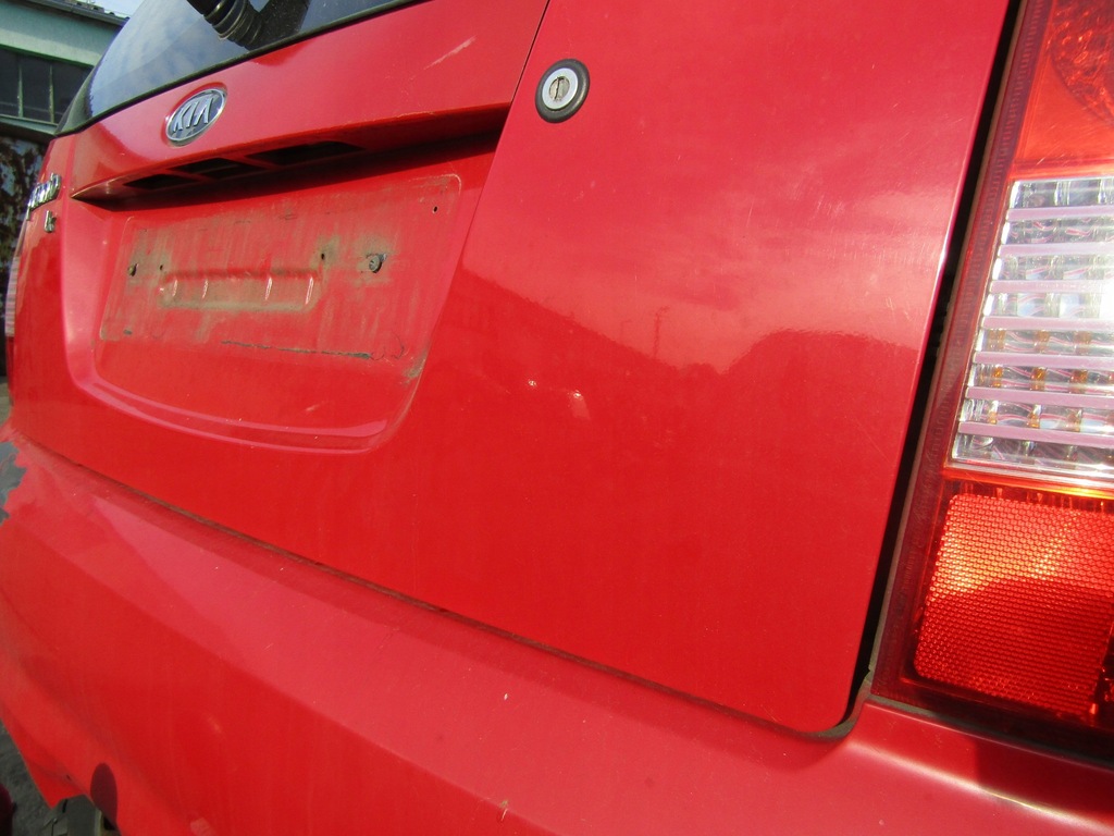 фото №9, Kia picanto i sa ba крышка багажника p9 czerwona 04-07 5d