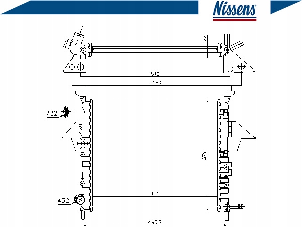 Nissens 63856 радиатор, система охлаждение двигателя Цена