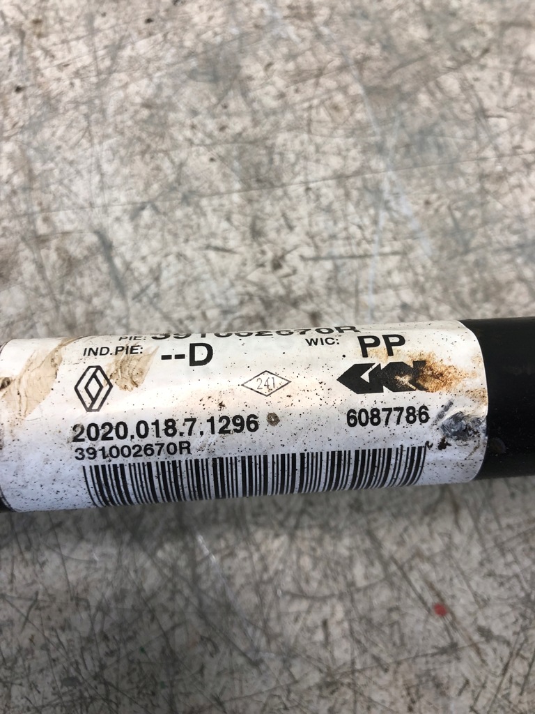 фото №6, Приводной вал длинная правая renault kadjar 391002670r