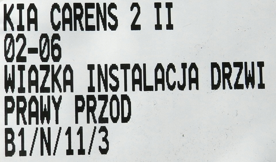 фото №6, Kia carens 2 ii 02-06 джгут двері правий перед