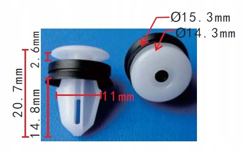 фото №2, 5x штифт клипса обивка land rover range evoque