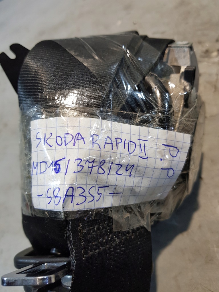 фото №12, Pas безпеки правий перед skoda rapid ii оригінальний номер 621493000