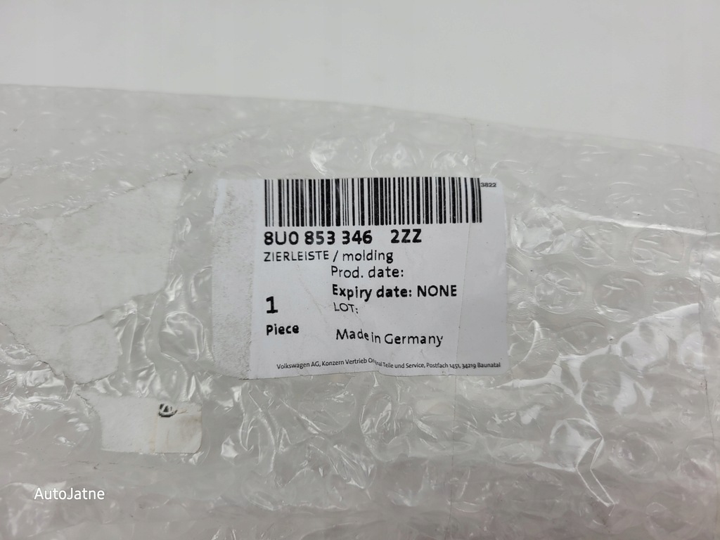 фото №8, Молдинг хром стекло правый задняя audi q3 i 8u0853346