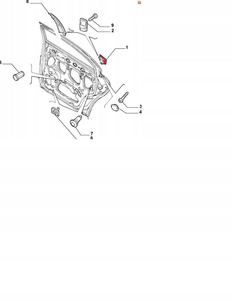 фото №3, Alfa romeo 166 прокладка шумоизоляция накладки дверь задних nowa oem