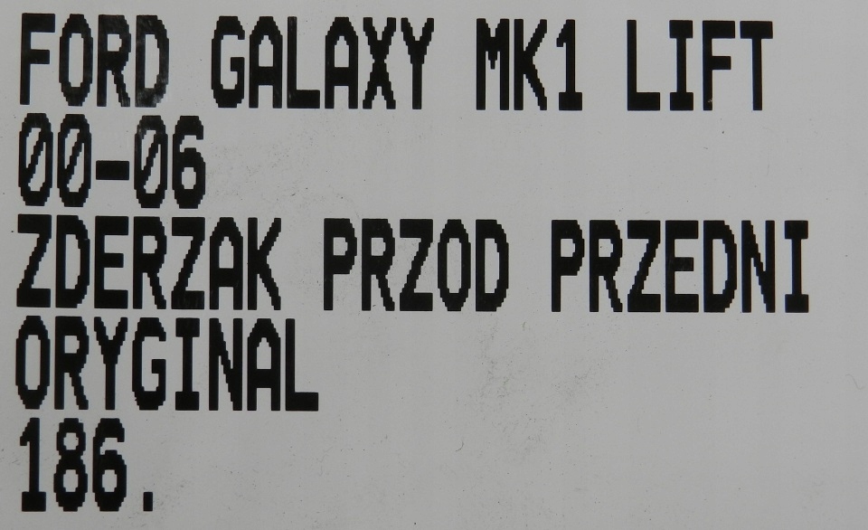 фото №15, 186.zderzak перед передній ford galaxy mk1 lift