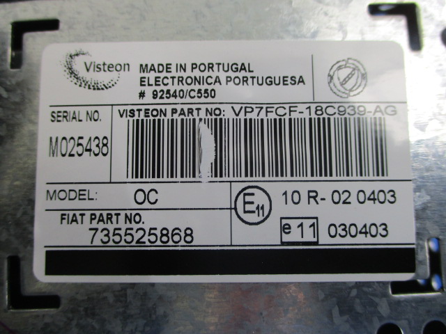 фото №5, Fiat bravo ii радио cd заводской visteon 735525868