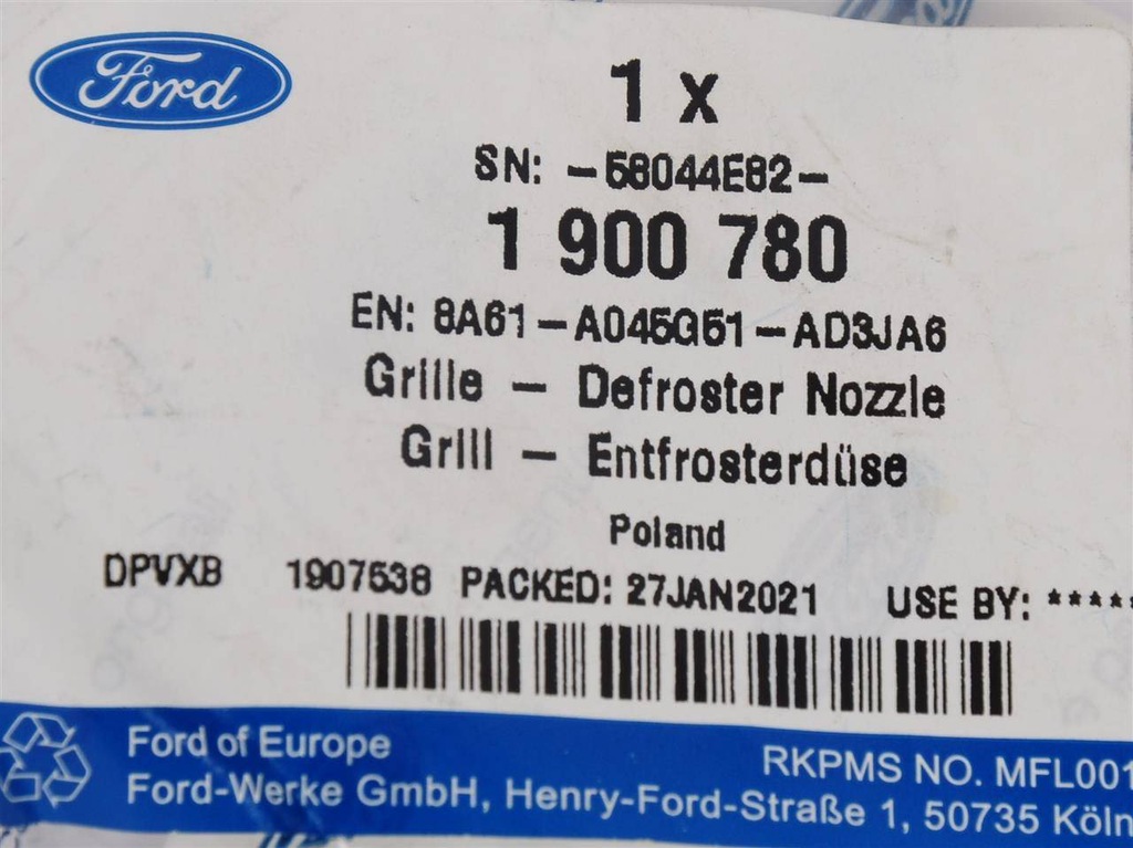 фото №9, Решітка обдув ліва fiesta od 05.11.12 do 12.08.19