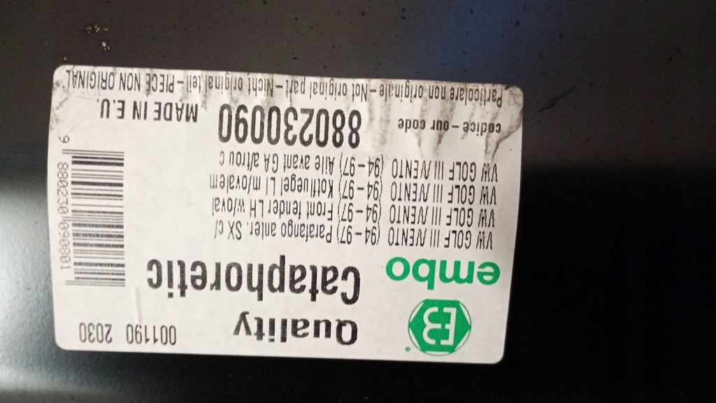 фото №13, Vw golf iii 3 / vento 91-95 крила лівий перед передній c504