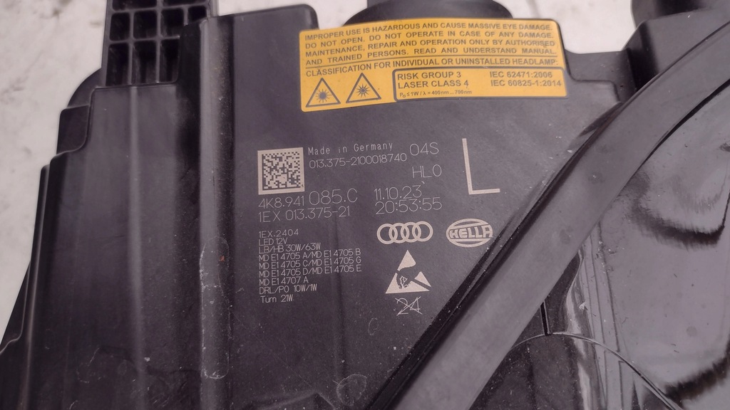 фото №12, Audi rs6 4k c8 лампа передняя перед левая laser 4k8941085c