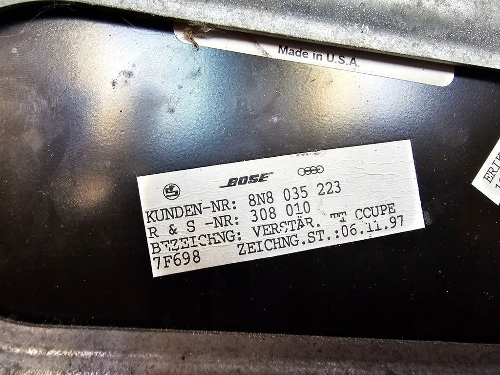 фото №4, Усилитель радио bose audi tt 8n eu 98' 8n8035223