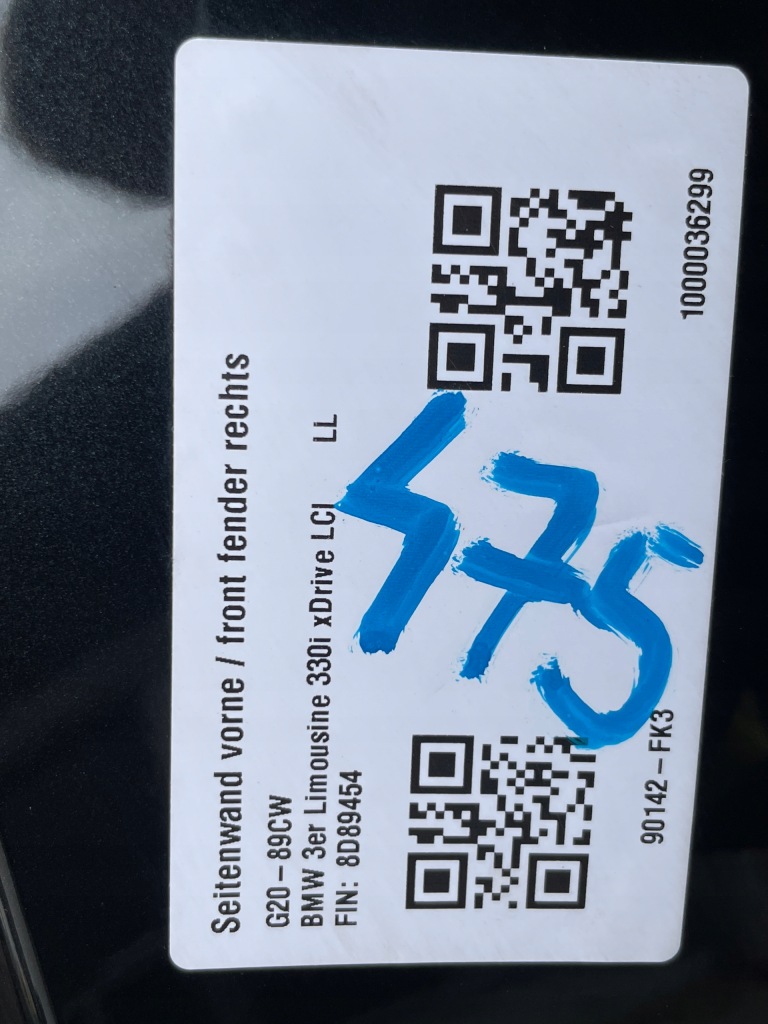 Bmw g20 g21 крыло правая  перед 475 Киев