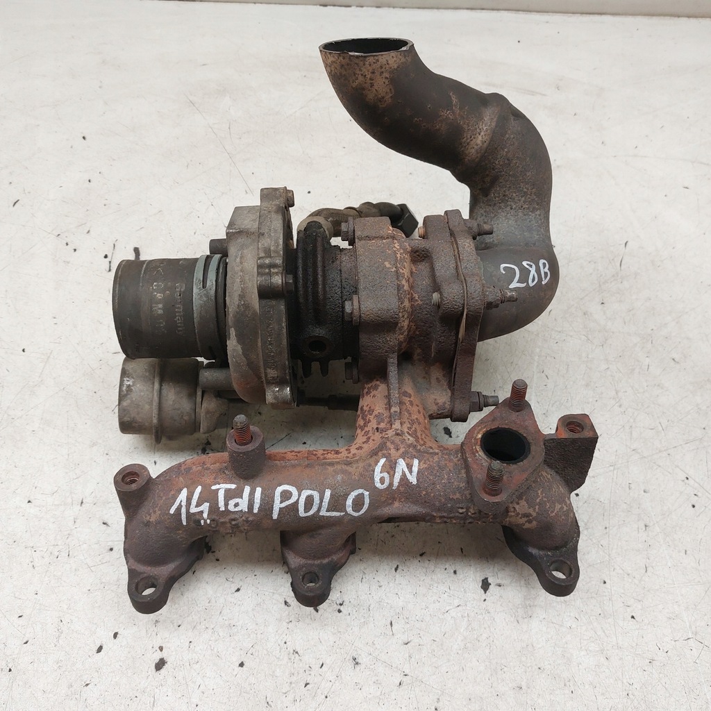 фото №1, Volkswagen polo iv 1,4tdi турбина турбонагнетатель