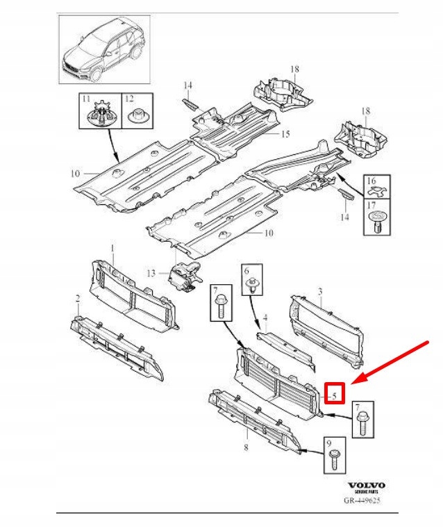 фото №6, Усилитель защита радиатора volvo xc40 оригинальный 31455415