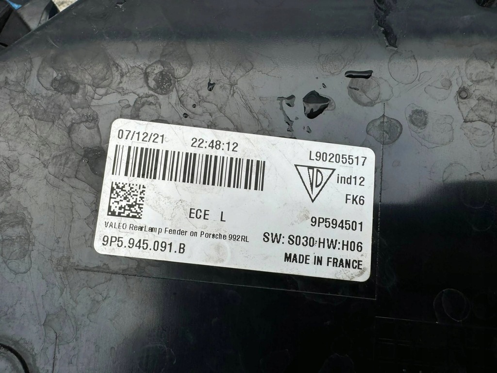 фото №8, Porsche 911 992 лампа задняя левая led левый 9p5945091b