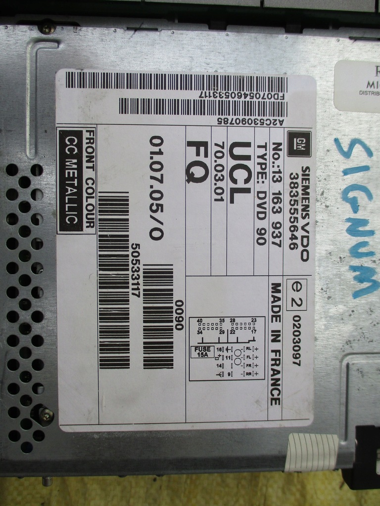 фото №6, Opel vectra c signum радіо dvd 90 13163937 комплект