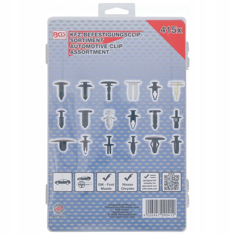 фото №8, Набір zatrzasków do автомобілів ford mazda gm chrylser nissan 415 szt. bgs