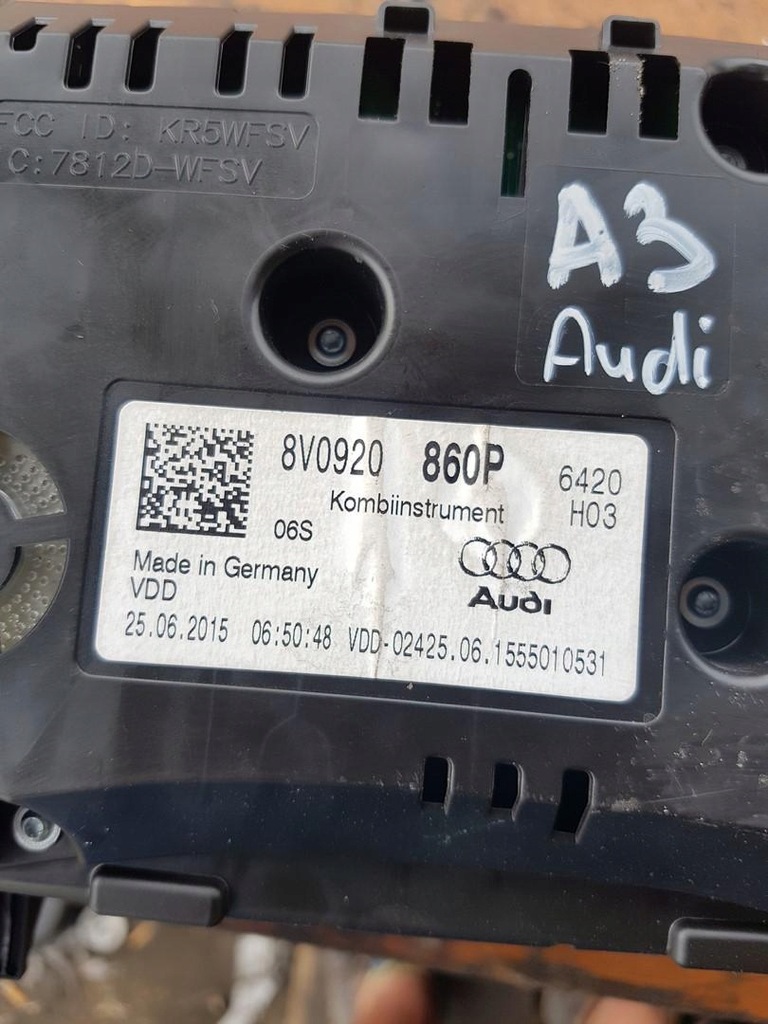 фото №5, Счетчик приборы europa audi a3 8v 8v0920860p