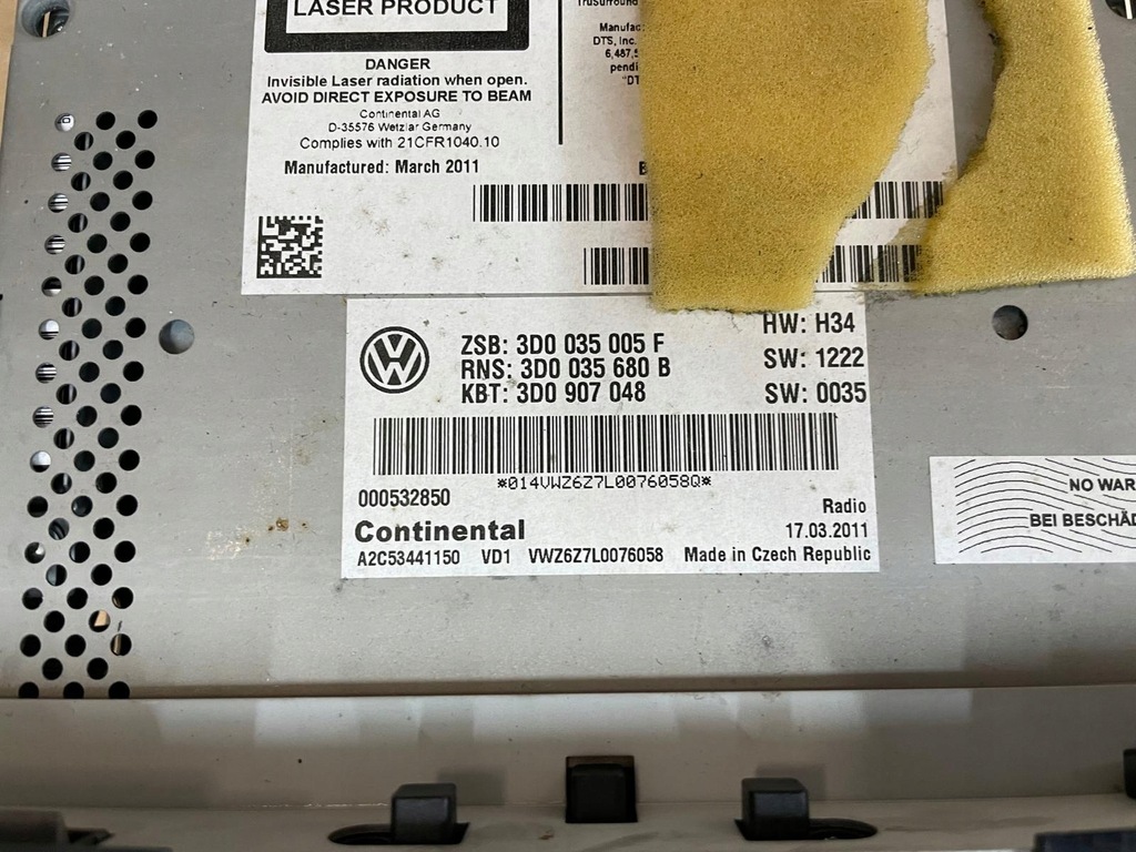 фото №4, Vw phaeton lift радио навигация 3d0035005f