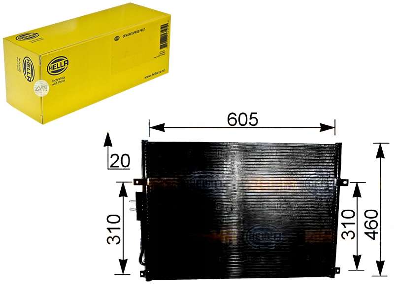 фото №1, Конденсатор радиатор кондиционера hella 55115918ab