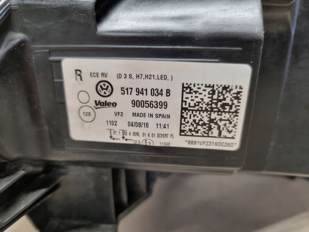 фото №7, Лампа правая передняя перед vw sportsvan 517941034b ксенон