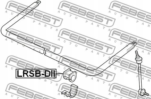Гумовий елемент стабілізатора d35 febest lrsb-dii в Україні