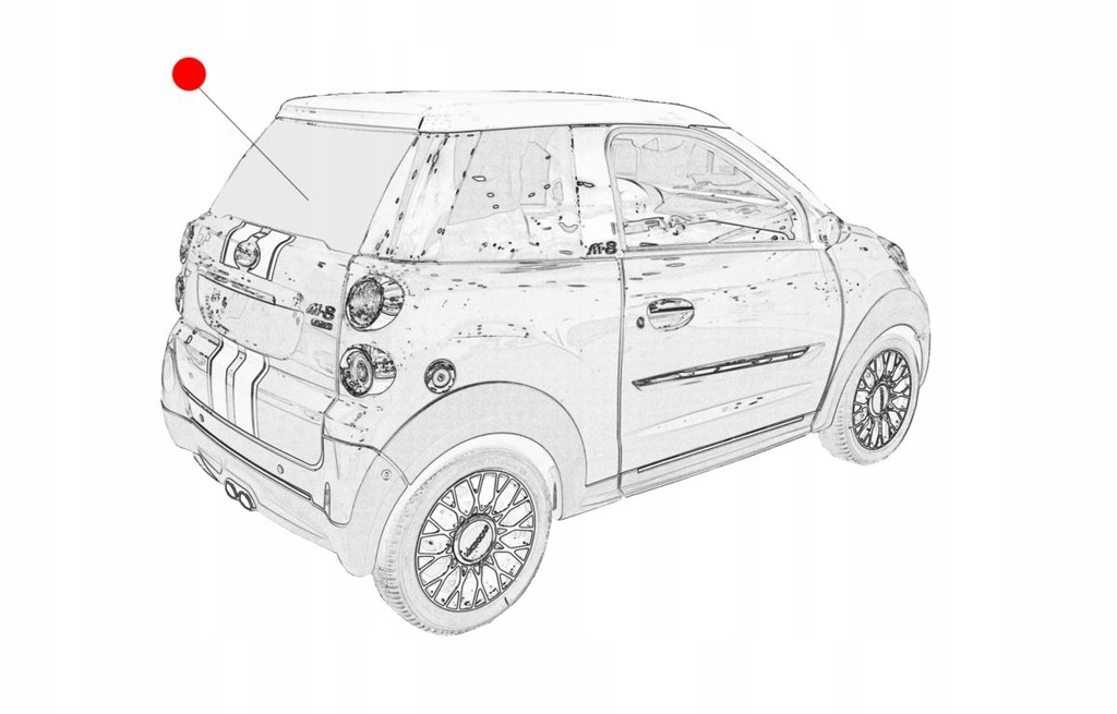 фото №1, Скло задня кришка багажника microcar m8