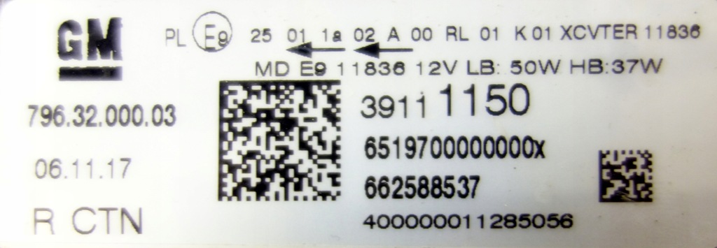 фото №14, Opel astra 5 k 2015-2019 full led 39111150 лампи перед передні