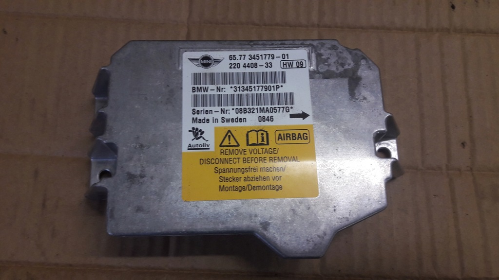 фото №1, Mini cooper r56 датчик подушка безопасности 2204408