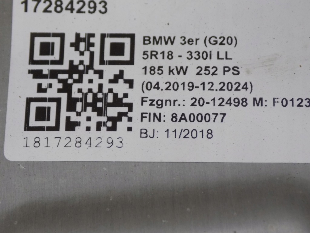 фото №5, Bmw 3 g20 g21 pas передний радиатор вентилятор радар 330i 185kw 252km
