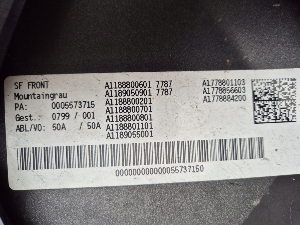 Mercedes cla amg 45 118 19- бампер передний решётка направляющая 7787 cla45 Недорого