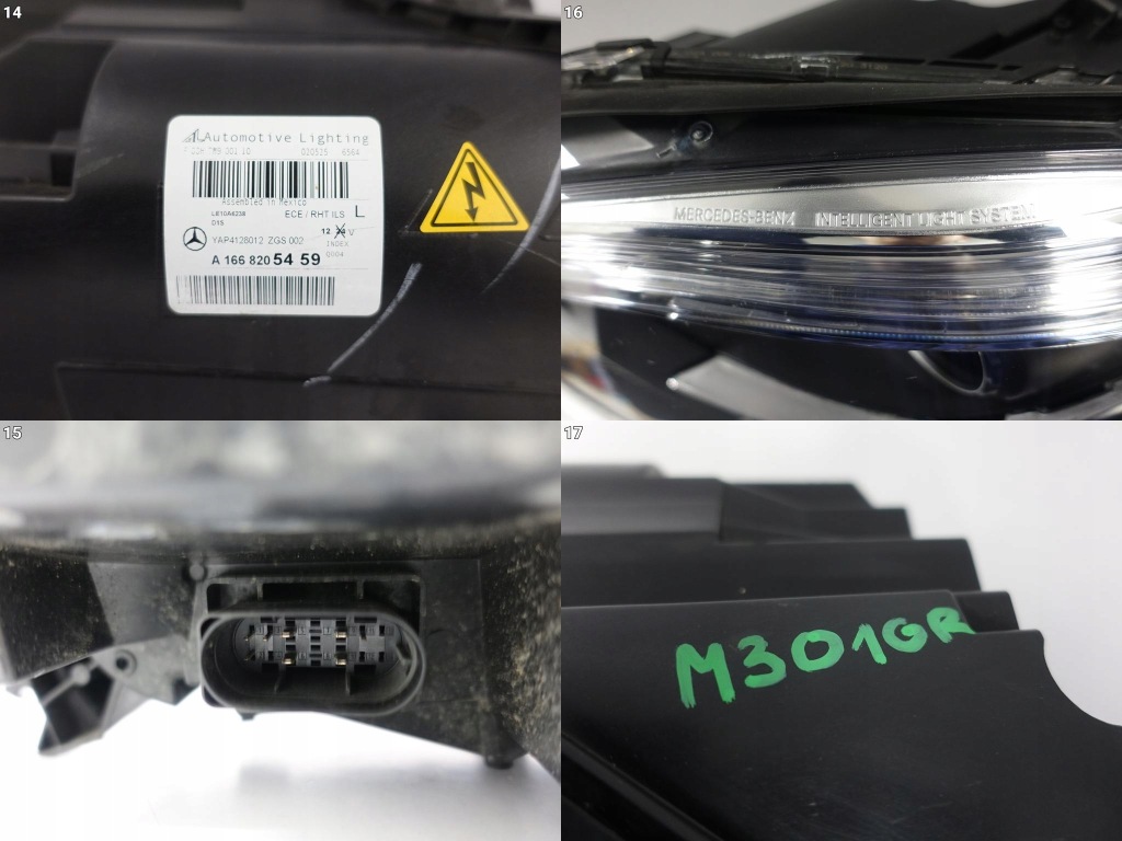 Mercedes ml w166 11-15 лампа ксенон + led ils ліва перед європа Зі Шроту