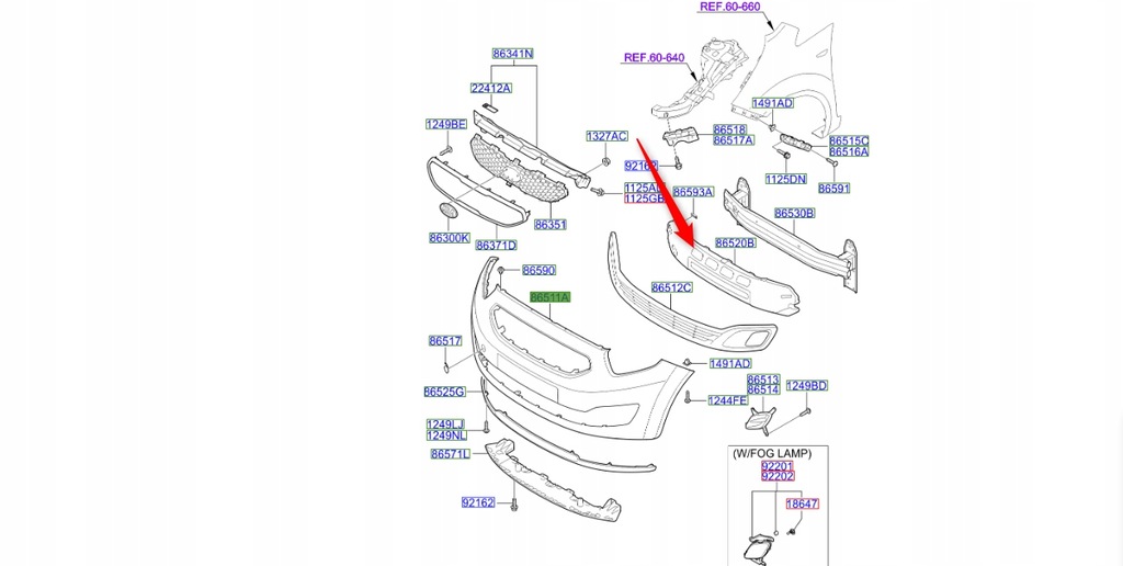 фото №1, Абсорбер бампера передній 2009 2011