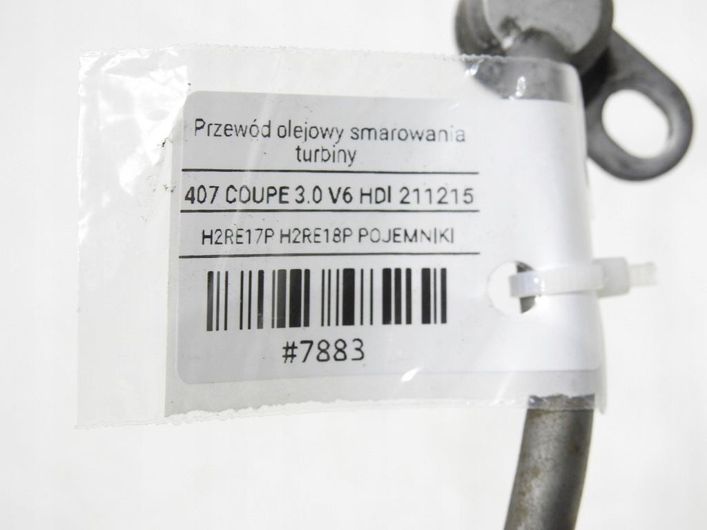 фото №7, Шланг оливи турбіни peugeot 407 3.0 v6 hdi