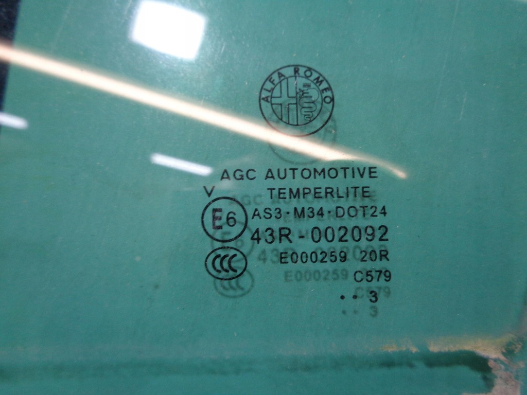 фото №2, Скло бічна двері alfa romeo giulietta 13r. ліва задня as3